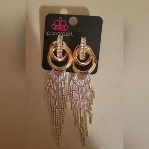 Paparazzi Gold and Silver Fringe Earrings